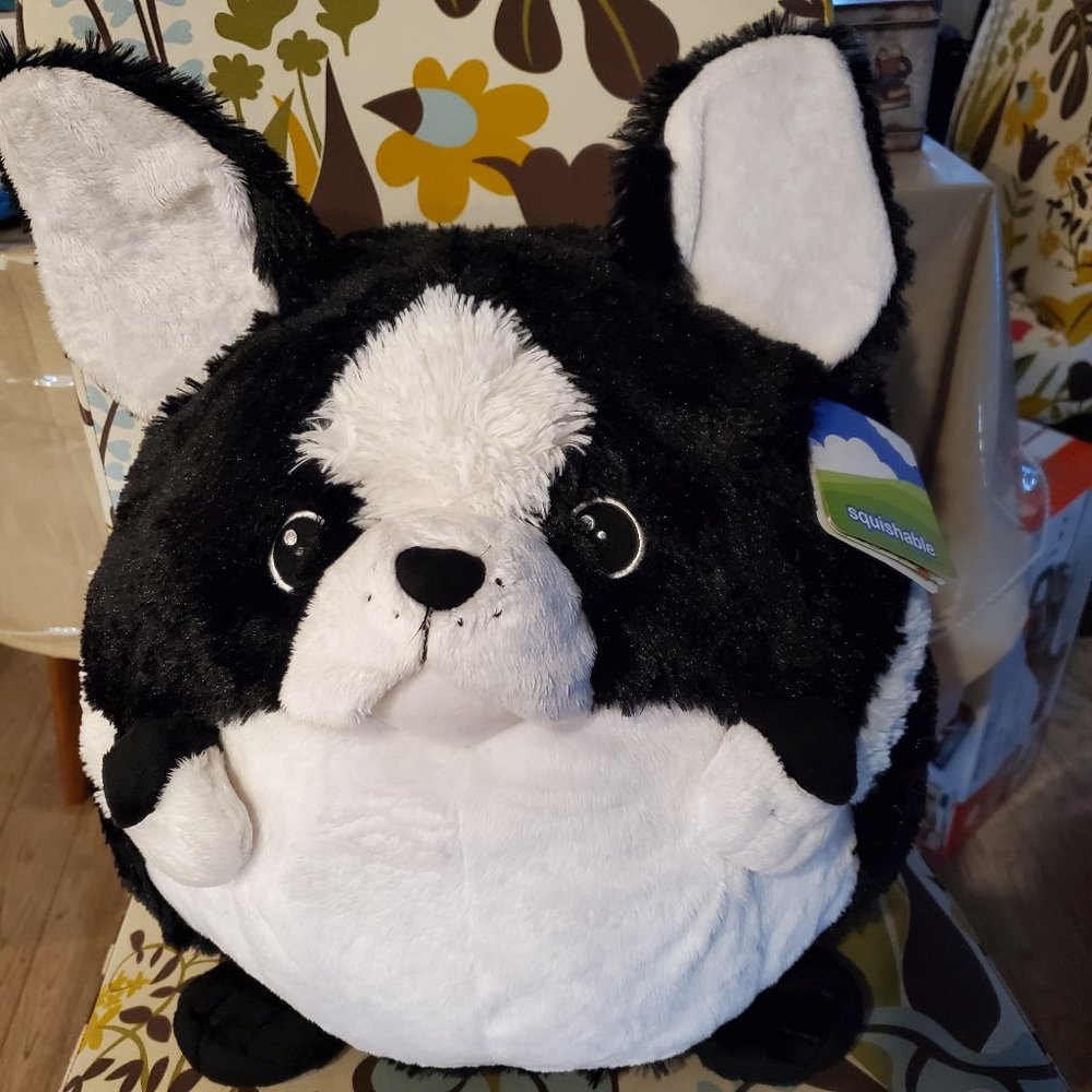 Retired and rare Squishable Boston Terrier 15" large plush